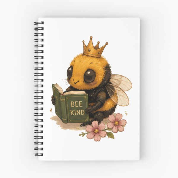 Item preview, Adorable Bookworm Bumblebee with Crown designed and sold by JustFeature.