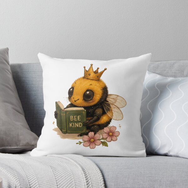Item preview, Adorable Bookworm Bumblebee with Crown designed and sold by JustFeature.