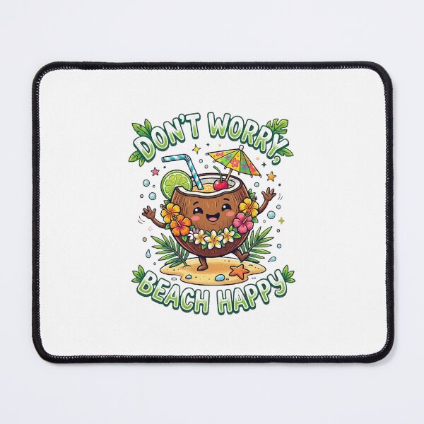 Item preview, Dont Worry Beach Happy Funny Summer Beach Tee designed and sold by 7Four1 Designs.