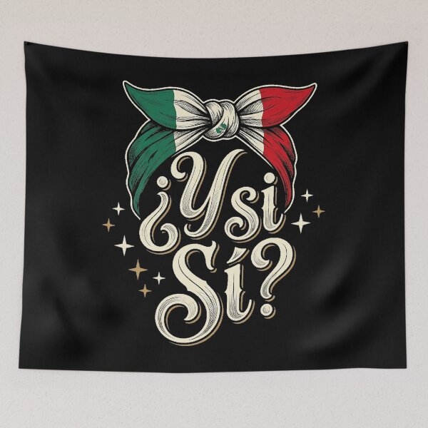 Item preview, Y Si S Mexican Y Si S Flag Mexico Vintage Script  designed and sold by Teansnack.