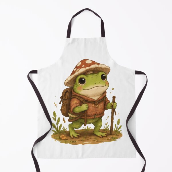Item preview, Cute Hiking Frog with Mushroom Hat designed and sold by JustFeature.
