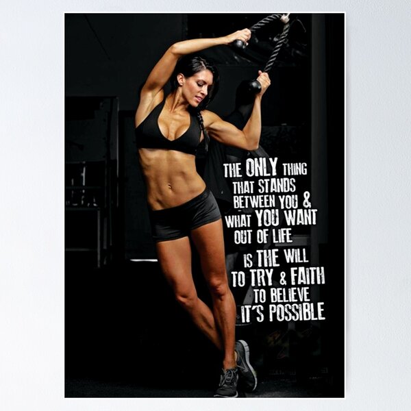 Artikel-Vorschau von Inspirierend Zitat der Frauen Fitness, designt und verkauft von superfitstuff.