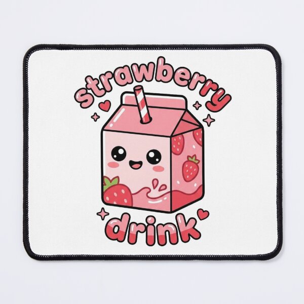 Item preview, Cute Strawberry Drink PNG | Kawaii Strawberry Milk Cartoon Clipart | Digital Download designed and sold by morning sun.