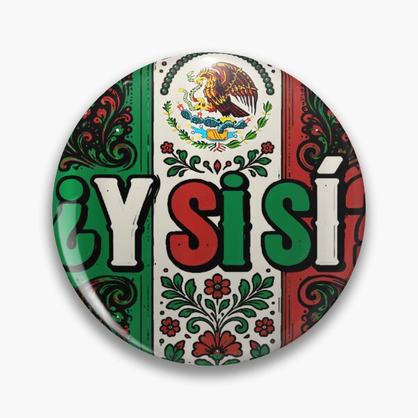 Item preview, Y Si S Mexico Flag Mexican Eagle Floral Folk Art Vintage designed and sold by Teansnack.