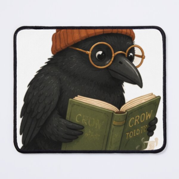Item preview, Cozy Reading Crow With Book And Coffee designed and sold by JustFeature.