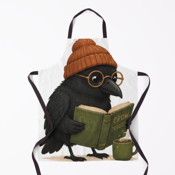 Item preview, Cozy Reading Crow With Book And Coffee designed and sold by JustFeature.