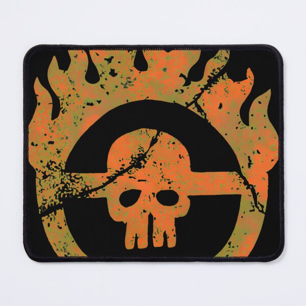 Item preview, Grungy Fire Circle Skull Emblem Design designed and sold by ARTBYKTANA.