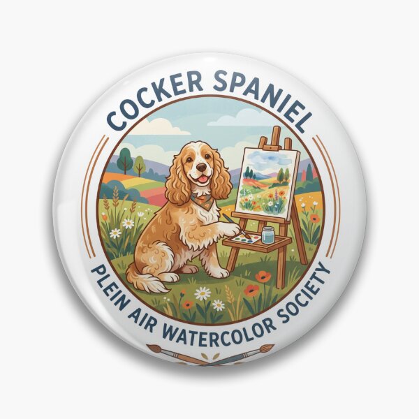 Item preview, Cocker Spaniel Plein Air Watercolor Society Easel designed and sold by PictoVibe.