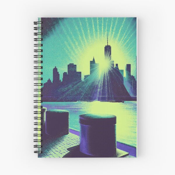 Item preview, Neon Metropolis Harbor Skyline Burst designed and sold by ClubVacay.
