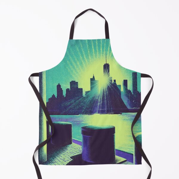 Item preview, Neon Metropolis Harbor Skyline Burst designed and sold by ClubVacay.