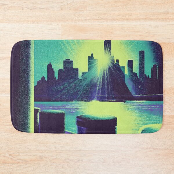 Item preview, Neon Metropolis Harbor Skyline Burst designed and sold by ClubVacay.