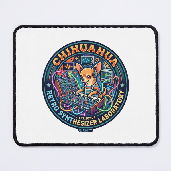 Item preview, Chihuahua Retro Synthesizer Laboratory Analog Patch Cable designed and sold by PictoVibe.
