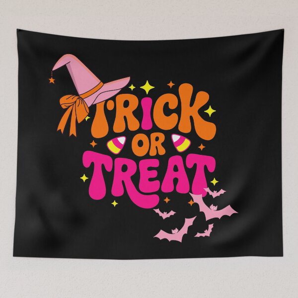Item preview, Halloween Trick or Treat Pink designed and sold by The Retromotel.