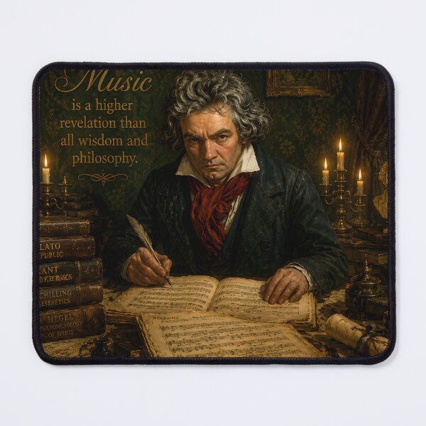 Item preview, Beethoven Music is a Higher Revelation Dark Academia Masterpiece Oil Painting designed and sold by DoReMiStudio.