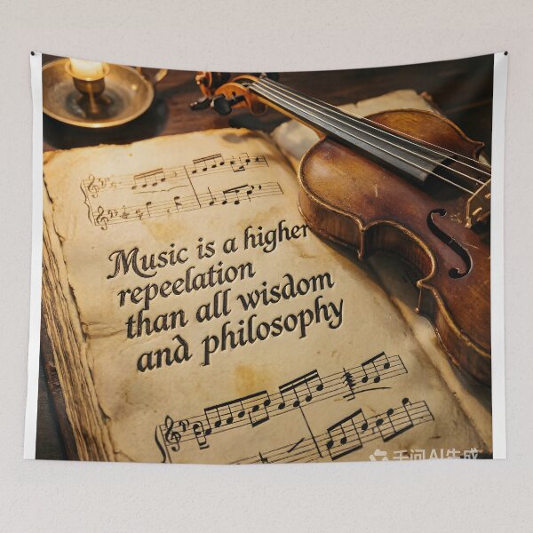 Item preview, Beethoven Music is a Higher Revelation Dark Academia Masterpiece Oil Painting designed and sold by DoReMiStudio.