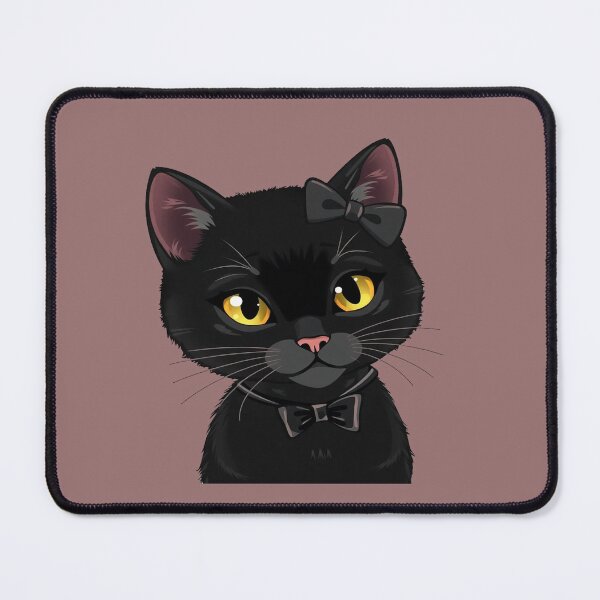Item preview, Vintage Black Kitten Wearing Black Bow Headband Cute Cat Sticker designed and sold by hoodiehood.