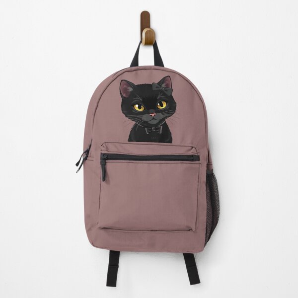 Item preview, Vintage Black Kitten Wearing Black Bow Headband Cute Cat Sticker designed and sold by hoodiehood.