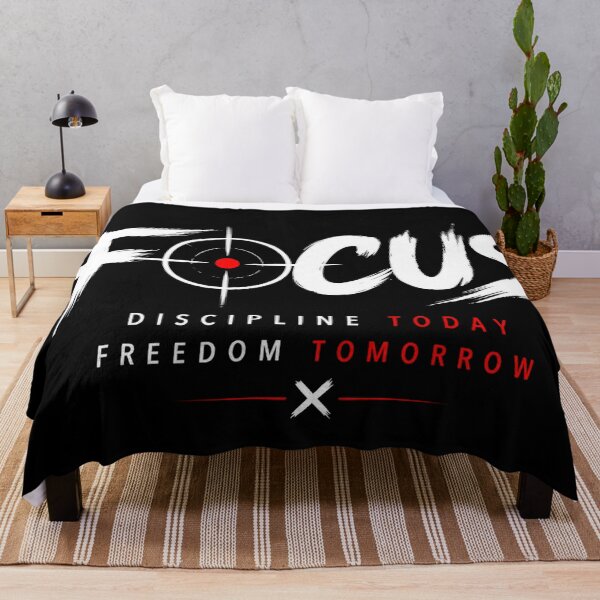 Item preview, Focus Discipline Today Freedom Tomorrow Motivational Typography designed and sold by NBT-NOVA.