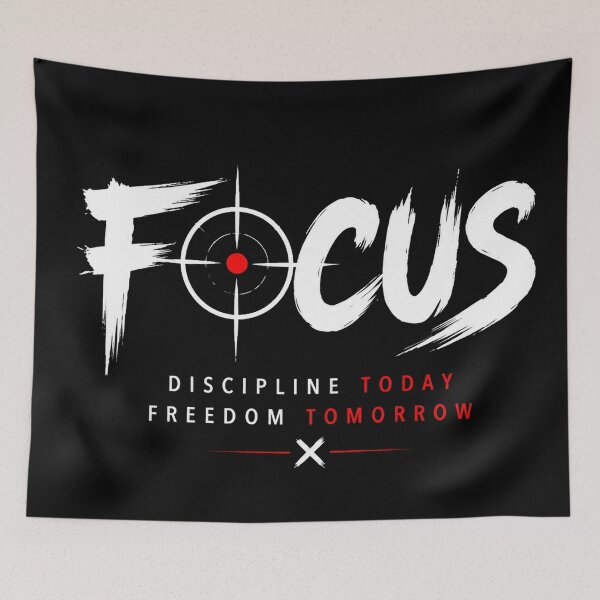 Item preview, Focus Discipline Today Freedom Tomorrow Motivational Typography designed and sold by NBT-NOVA.