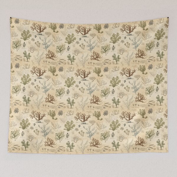 Item preview, Vintage Marine Botanical Pattern | Seaweed, Kelp & Coral Reef Seamless Ocean Nature Print | Coastal Nautical Design designed and sold by DreamyDesert.