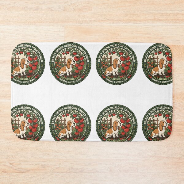 Item preview, Basset Hound Heirloom Tomato Guild Garden Vine designed and sold by PictoVibe.