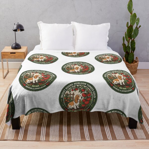 Item preview, Basset Hound Heirloom Tomato Guild Garden Vine designed and sold by PictoVibe.