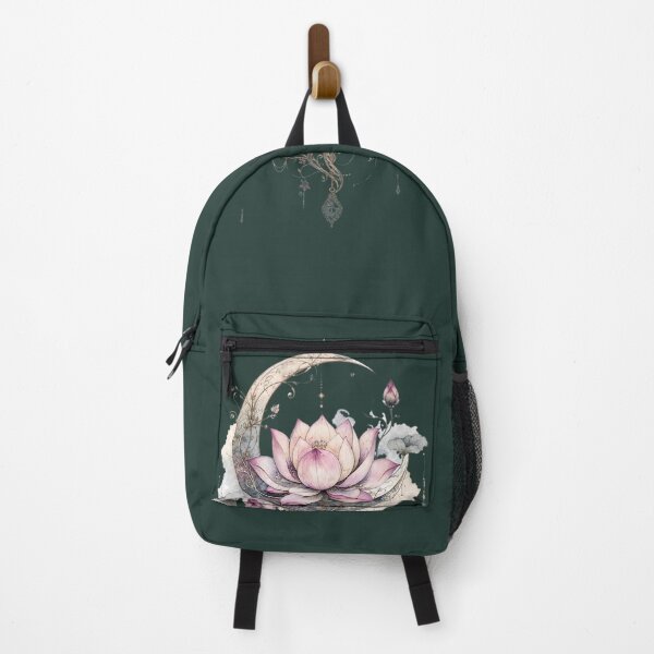 Item preview, Ethereal Lotus Flower and Crescent Moon Illustration designed and sold by VersaGraph.
