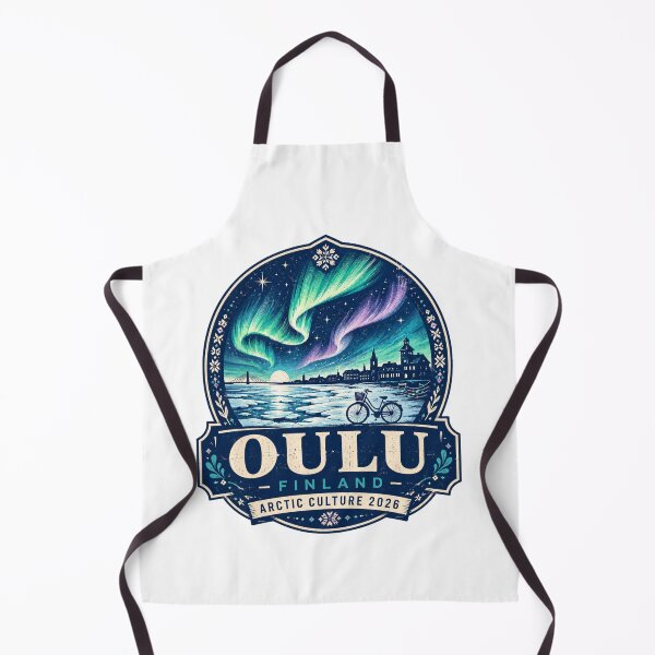 Item preview, Oulu Finland Arctic Culture 2026 Northern Lights Vintage Travel T-Shirt designed and sold by Eclipse 3699.