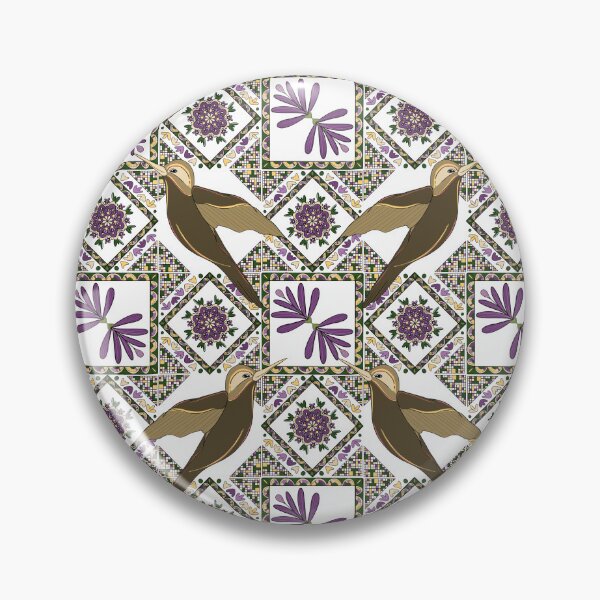 Item preview, Vintage Hummingbird & Ornate Mediterranean Tile⁠ designed and sold by Fiorart Studio .