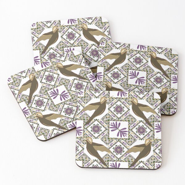 Item preview, Vintage Hummingbird & Ornate Mediterranean Tile⁠ designed and sold by Fiorart Studio .
