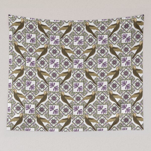 Item preview, Vintage Hummingbird & Ornate Mediterranean Tile designed and sold by Fiorart Studio .