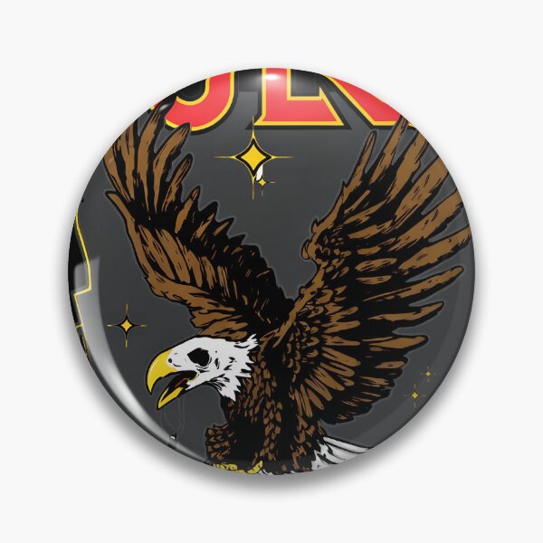 Item preview, Eagle Weapon Spiky Lettering Emblem designed and sold by Thefulavocado.
