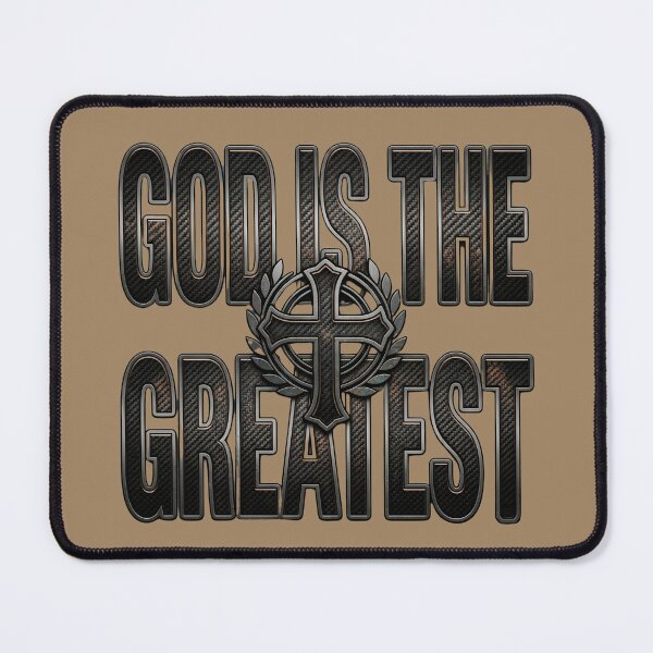 Item preview, God Is The Greatest - Metallic Carbon Fiber Cross designed and sold by digitalbob60.