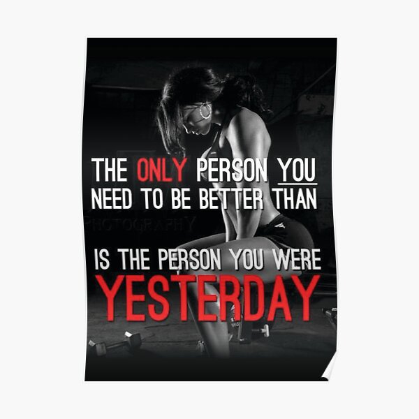 Women's Fitness Inspirational Quote Poster
