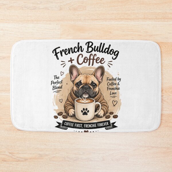 Item preview, Fueled by Coffee & Frenchie Love – Cute French Bulldog Coffee Lover Illustration. designed and sold by  BreedCraft Studio.