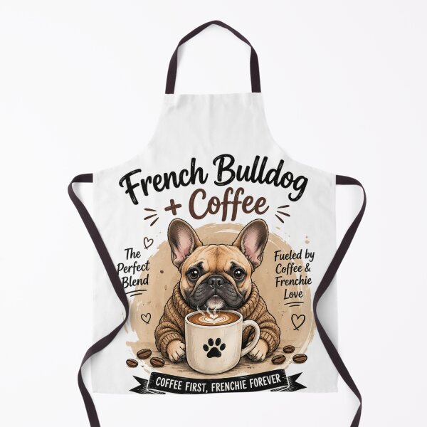 Item preview, Fueled by Coffee & Frenchie Love – Cute French Bulldog Coffee Lover Illustration. designed and sold by  BreedCraft Studio.