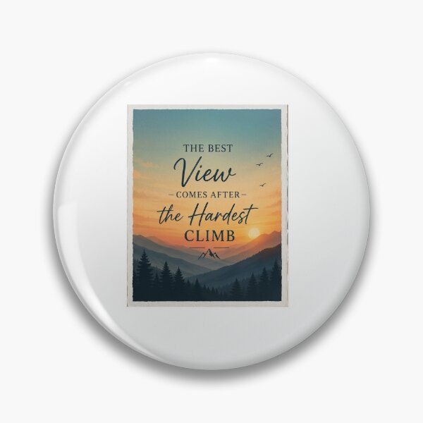 Item preview, The Best View Comes After The Hardest Climb Mountain Sunset Art designed and sold by PrintableArt123.