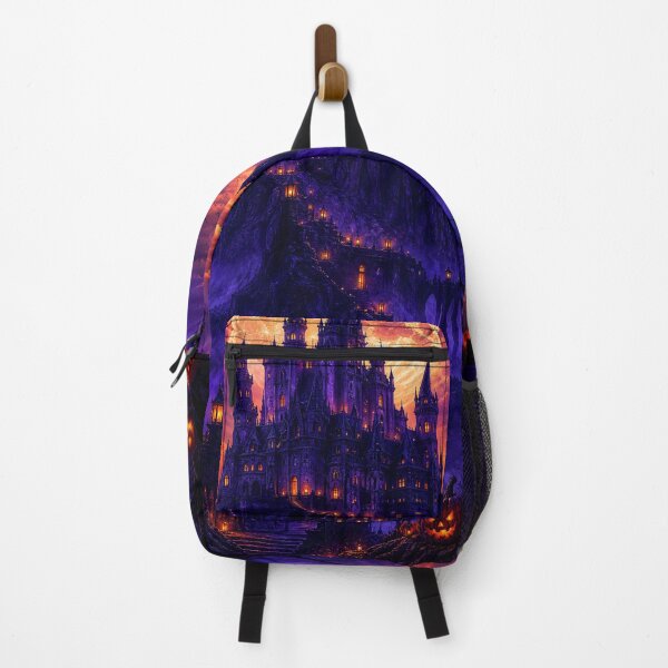 Item preview, Halloween Gothic Castle Under Full Moon designed and sold by PureVibeStudio.