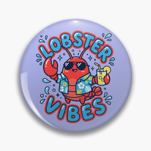 Item preview, Lobster Vibes – Cute Beach Lobster Design designed and sold by Sea Gem.
