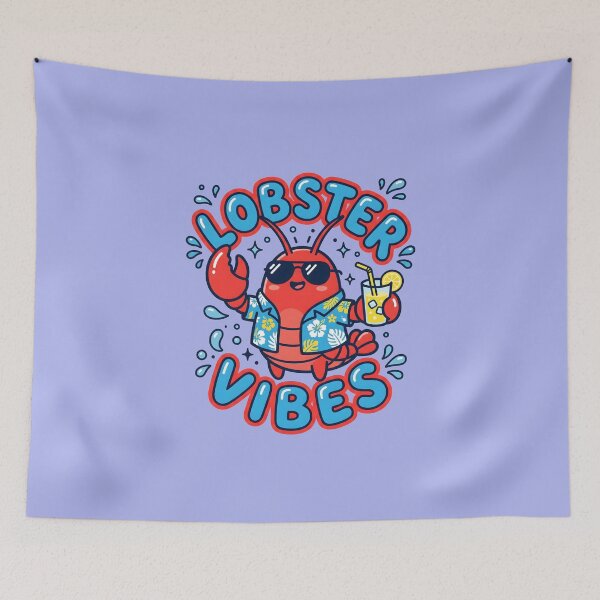 Item preview, Lobster Vibes – Cute Beach Lobster Design designed and sold by Sea Gem.