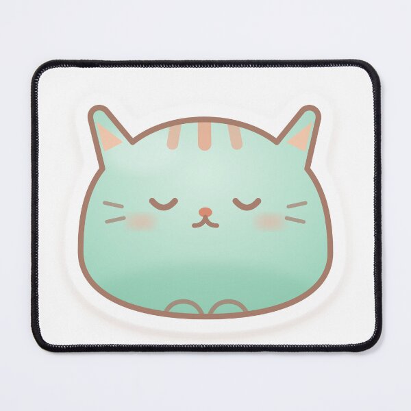 Item preview, Kawaii Mint Cat Loaf Pastel Sticker designed and sold by dailysyukur.
