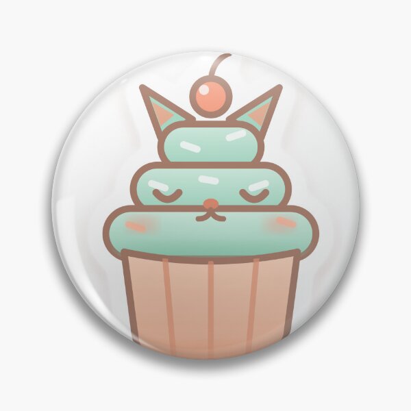 Item preview, Kawaii Cat Cupcake with Mint Frosting designed and sold by dailysyukur.