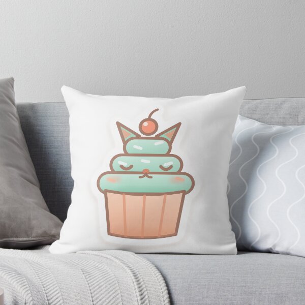 Item preview, Kawaii Cat Cupcake with Mint Frosting designed and sold by dailysyukur.