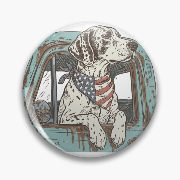 Item preview, Patriotic Dog and Truck designed and sold by twindragonthreads.
