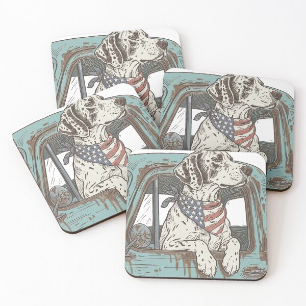 Item preview, Patriotic Dog and Truck designed and sold by twindragonthreads.