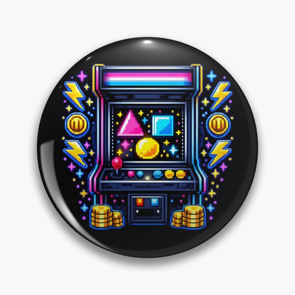 Item preview, Retro Arcade Machine Neon Pixel Art — 80s Gaming Gift Sticker designed and sold by ArtoryWorks.