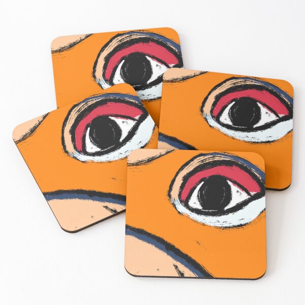 Item preview, secret super hero -Up Portrait – Orange Toned Pop Art Face designed and sold by odd sock cult .