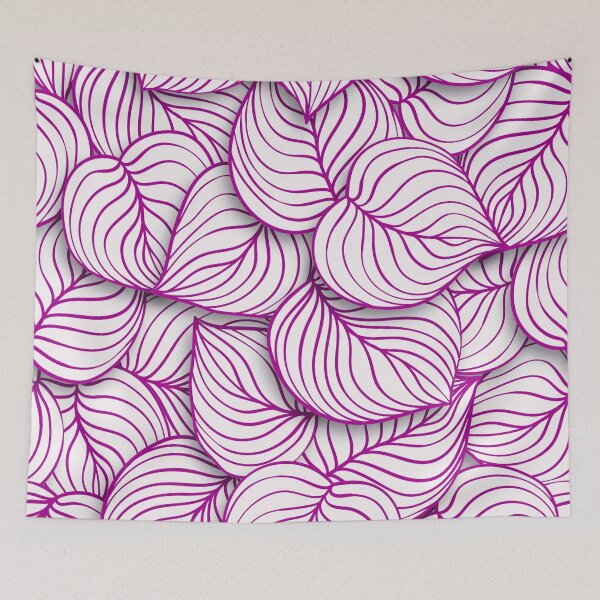 Item preview, Magenta Vein: Linear Leaf Art Pattern designed and sold by LiveLearnCreate.