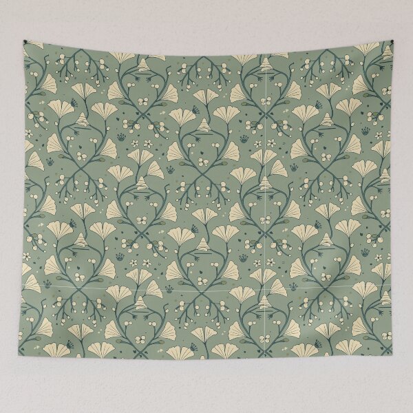 Item preview, Sage Green Victorian Floral designed and sold by The Painted Lamb.