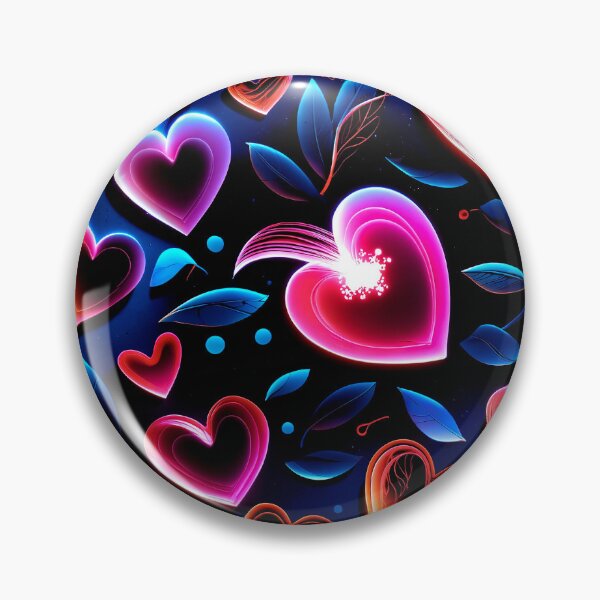 Item preview, Neon Love Hearts Pattern – Vibrant Romantic Digital Art for Apparel, Home Decor & Accessories designed and sold by IMuDesigner.